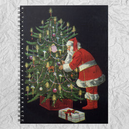 Vintage jul, Jultomten med Presenter Anteckningsbok