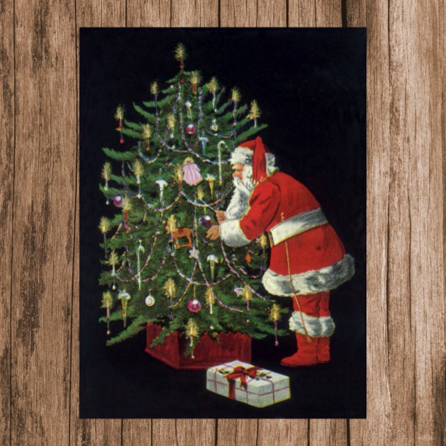 Vintage jul, Jultomten med Presenter Poster (Skapare uppladdad)