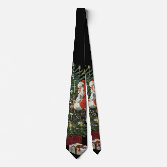 Vintage jul, Jultomten med Presenter Slips (Framsida)