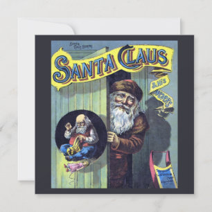 Vintage jul, Jultomten och hans verk Bok Julkort
