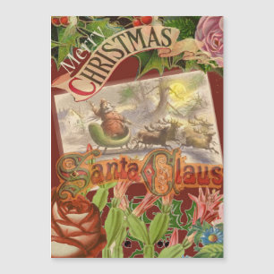 Vintage jul Jultomten Sleigh