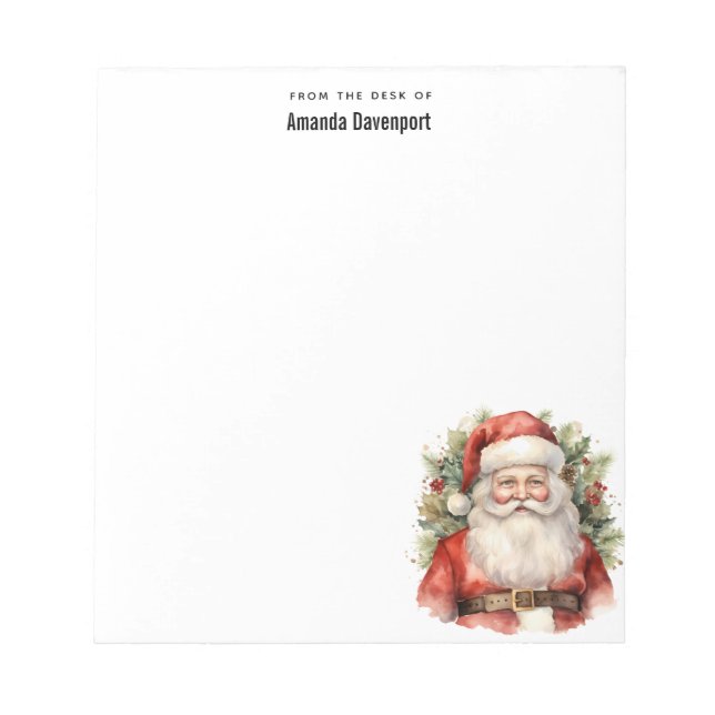 Vintage jul Jultomten Smiling Anteckningsblock (Framsida)