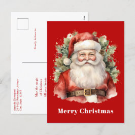 Vintage jul Jultomten Smiling Helg Vykort