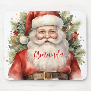 Vintage jul Jultomten Smiling Musmatta