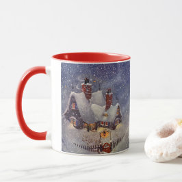 Vintage jul, Jultomten Workshop North Pole Mugg