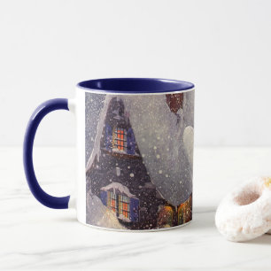 Vintage jul, Jultomten Workshop North Pole Mugg