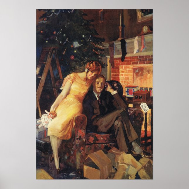 Vintage jul, Kärlek och Romantik par Poster (Framsidan)