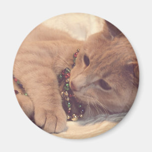 Vintage jul Kattunge Magnet