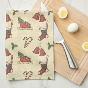 Vintage jul Kitchen Towel Kökshandduk