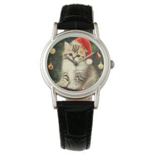 Vintage jul Kitten Armbandsur