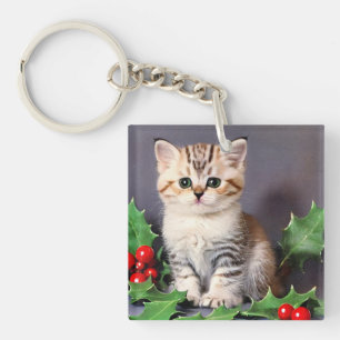 Vintage jul Kitten och Holly