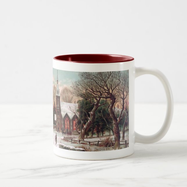 Vintage jul Kväll-kaffe Mugg (Höger)