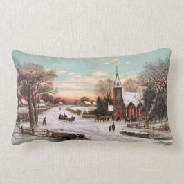 Vintage jul Kväll Lumbar Pillow Lumbarkudde
