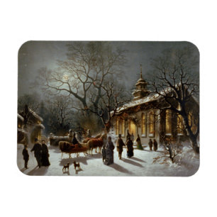 Vintage jul Kväll Magnet