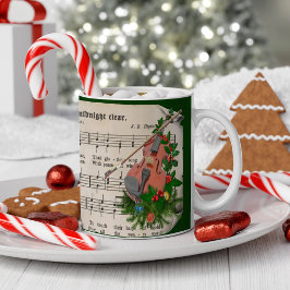 Vintage jul Lakan Music med Festive Violin Kaffemugg