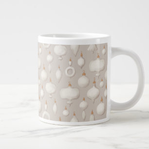 Vintage jul, leksak av glas av träd med ornament jumbo mugg