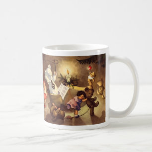 Vintage jul-Leksaker, dantande dockor, Nallar Kaffemugg