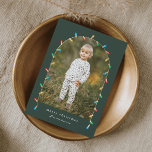 Vintage jul Ljus Photo Arch Julkort<br><div class="desc">God jul Elegant Vintage jul Ljus Photo Arch-Helgdagskort. Klicka på redigeringsknappen om du vill anpassa designen med fotot och text.</div>
