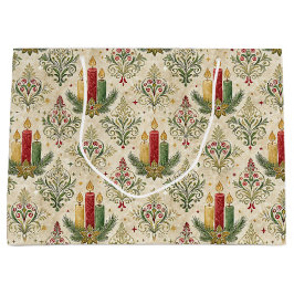 Vintage jul ljusstake Damask mönster Holiday