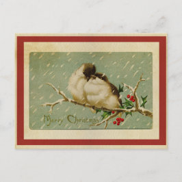 Vintage jul Lovebird Vykort