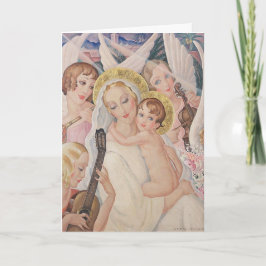 Vintage jul, Madonna med barn (1935) Helgkort