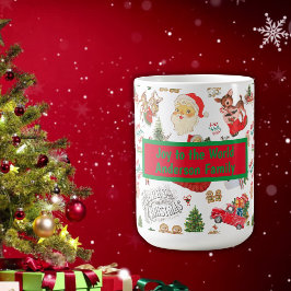 Vintage jul Monogram Namn | Kaffemugg