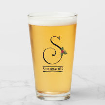 Vintage jul Monogram S Personlig Beer