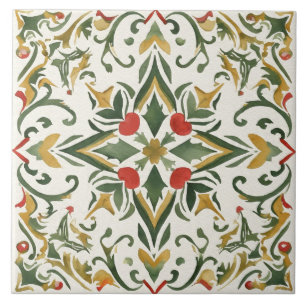 Vintage,Jul Mönster, Artwork Ceramic Tile Kakelplatta