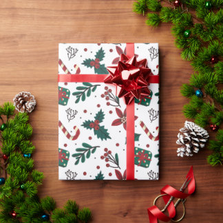 Vintage jul Mönster Gift Presentpapper