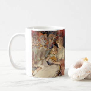 Vintage jul, Mor-läsande Bedtime-artikel Kaffemugg