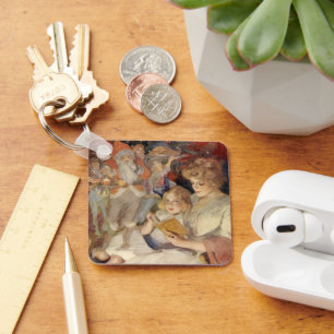 Vintage jul, Mor-läsande Bedtime-artikel Nyckelring