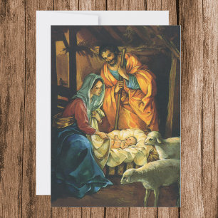 Vintage jul Natiativitet, Baby Jesus i Manger