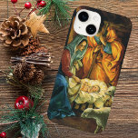 Vintage jul Natiativitet, Baby Jesus i Manger<br><div class="desc">Vintage illustrerar religiösans juldesign med en klassisk helgdag. En kristen religionscen med Mary,  Joseph och den nye Jesus Kristus i manger med lamm och får. Betlehem.</div>