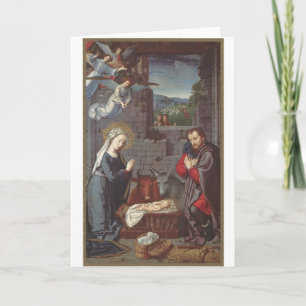 Vintage jul Nativity Helgkort