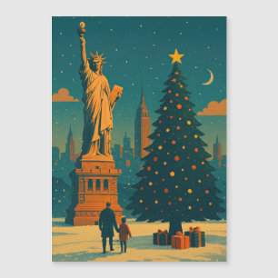 Vintage jul New York Magnet Staty