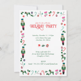 Vintage jul Nutcracker Julfest Inbjudningar