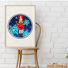 Vintage jul Nutcracker Poster
