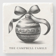 Vintage jul Ornament Family Namn