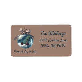 Vintage jul Ornament Return-adressetikett Adressetikett