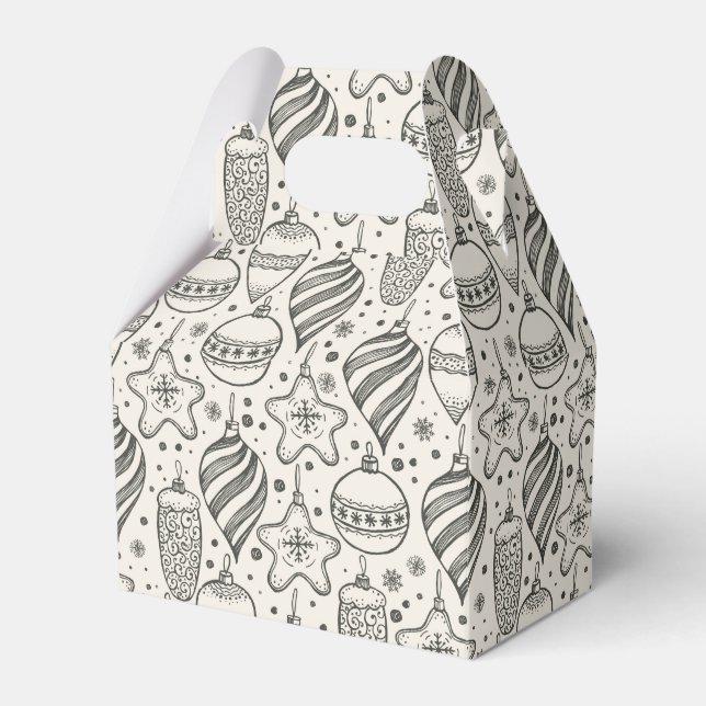 Vintage jul Ornaments Helgdag Gable Presentaskar (Framsidan Sidan)