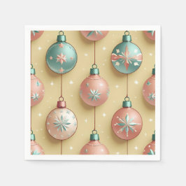 Vintage jul Ornaments Helgdag Pappersservett