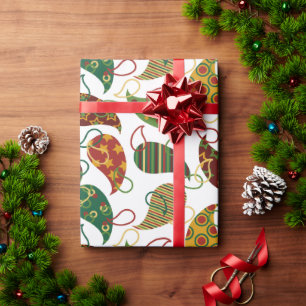 Vintage jul Paisley Presentpapper