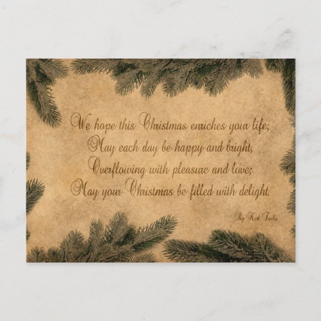 Vintage jul Pappert - vykort (Framsida)