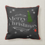 Vintage jul Pillow | Underbar Gift Idea! Kudde<br><div class="desc">Lägg till de här till din helgdag-dekanter för omedelbar fjort! Om du vill se hela raden går du till www.zazzle.com/holysmokies.</div>
