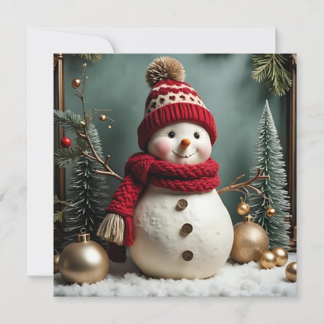 Vintage-jul - platta kort (Framsida)