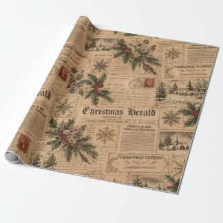 Vintage jul presentpapper