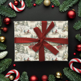 Vintage jul presentpapper