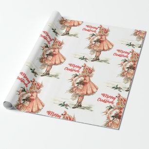 Vintage jul presentpapper
