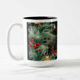 Vintage jul-prydnadsföremål Kaffe Mugg