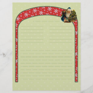 Vintage jul Recipe Letterhead